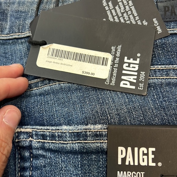 PAIGE Margot Ultra Skinny DeDee Destructed Jeans - Picture 2 of 4